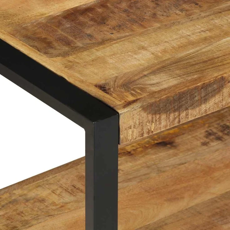 vidaXL Kleiderständer 80x40x190 cm Raues Massivholz Mango 4015961 – Bild 6