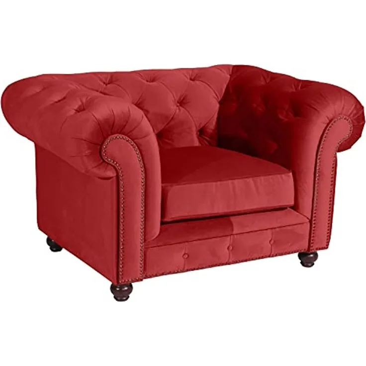 Max Winzer ORLEANS-23 Sessel Samtvelours Farbe ziegel Sitzhärte mittel B: 135cm T: 100cm H: 77cm