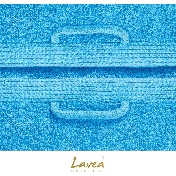 Lavea Gästehandtuch Bali, 30x50cm aus 100% Bio-Baumwolle, einzigartig weiche Gästetücher mit Aufhänger (Set, 2-St), hochwertiges und nachhaltiges Premium Gästetuch – saugstarke Faser – Bild 7