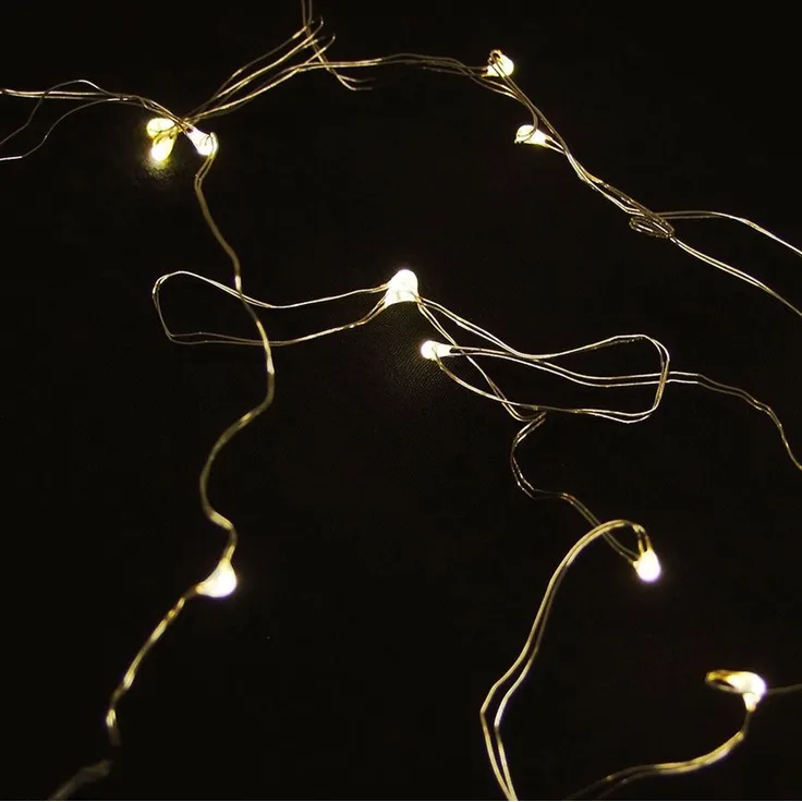 LED-Mikro-Lichterkette Weihnachtsbeleuchtung Weihnachtsdeko Dekolicht warmweiß