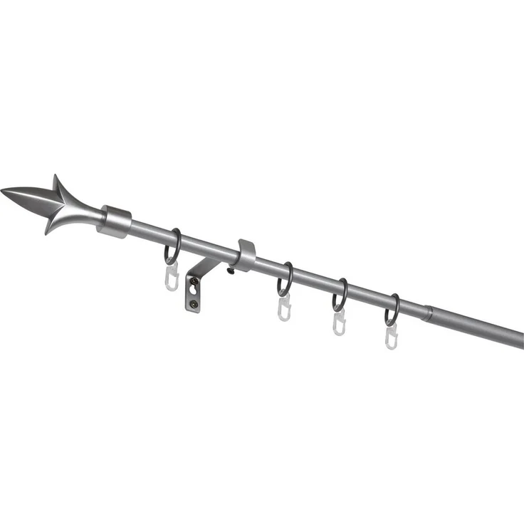 ondeco Gardinenstange Teleskopgarnitur Lance, Ø 16 mm, 1-läufig, ausziehbar, Bohren, verschraubt, Metall – Bild 4