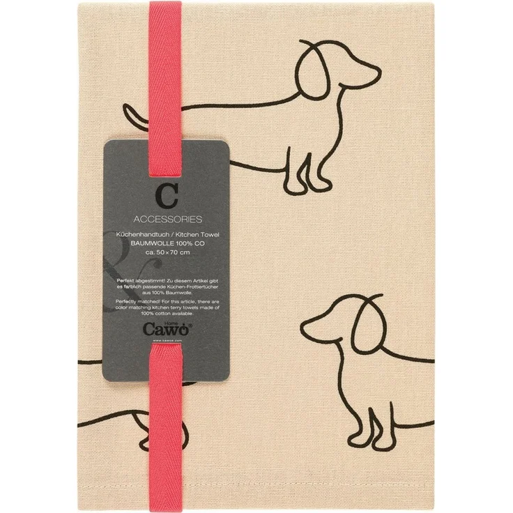 Cawö Home Geschirrtuch Cuisine WE LOVE DOGS 6246, (1-tlg) – Bild 1