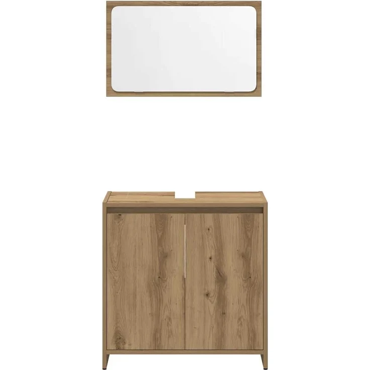 vidaXL 4-tlg. Badmöbel-Set Artisan-Eiche Holzwerkstoff 3328556 – Bild 7
