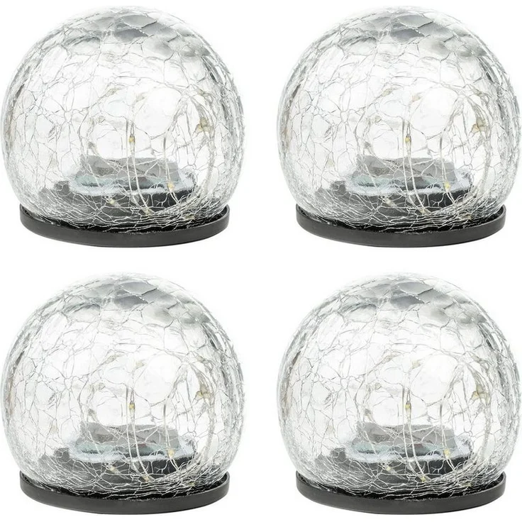 Spetebo LED Gartenleuchte LED Solar Kugel Leuchten - 4er Set, 2, LED fest integriert, warmweiß, Gehwegbeleutung – Bild 2