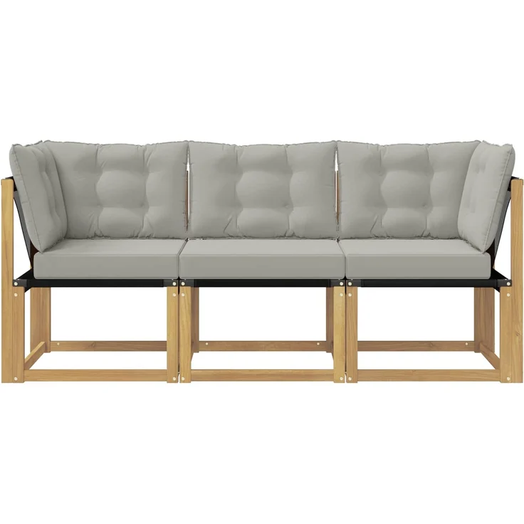 vidaXL Outdoor Mittel- und Ecksofa 3 stk. 3-Sitzer 901626 – Bild 5
