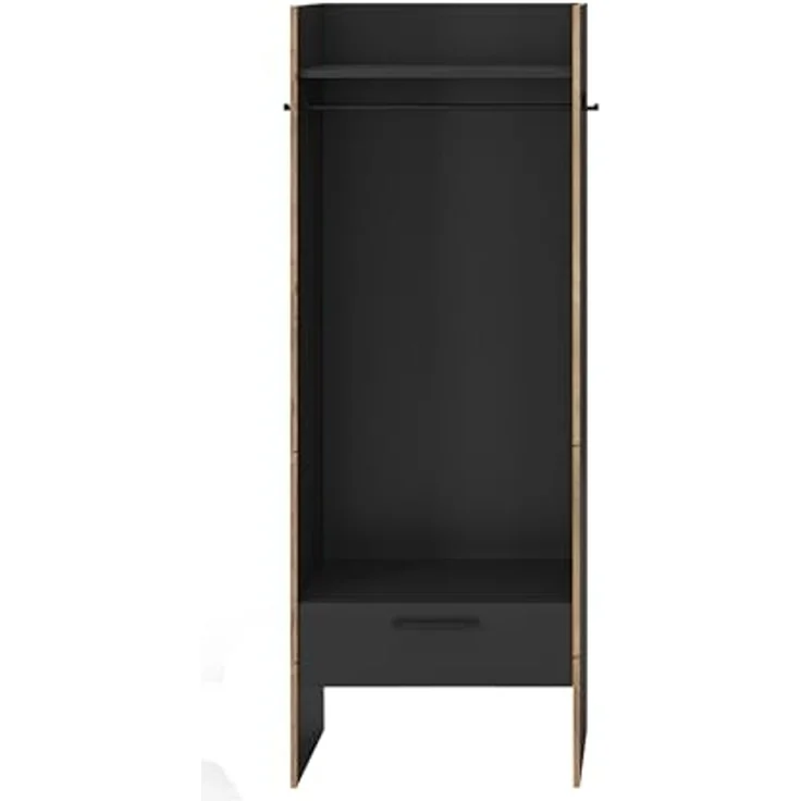 Garderobenschrank >Bueno< in Basalt - 70x189x37cm (BxHxT) – Bild 4