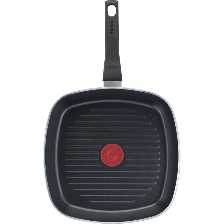 Tefal Easy Cook & Clean Grillpfanne 26x26 cm, Antihaftbeschichtung, Thermo-Signal Temperaturindikator, Schwarz, B5554032