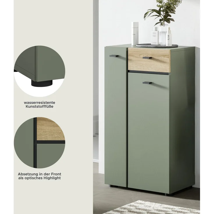 Aqua Standschrank in Sage Green Nachbildung – Bild 8