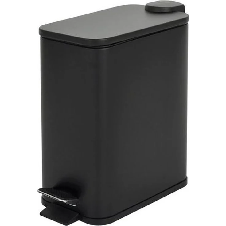 SVITA Mülleimer ST5, Treteimer, Softclose-Funktion, 5L, Stahl pulverbeschichtet, Schwarz – Bild 4