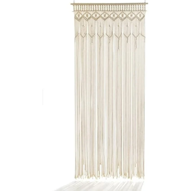 Kobolo Türvorhang Vorhang Instektenschutz LACE beige 132 Stränge 95x210cm (1 St), Schlaufen – Bild 7