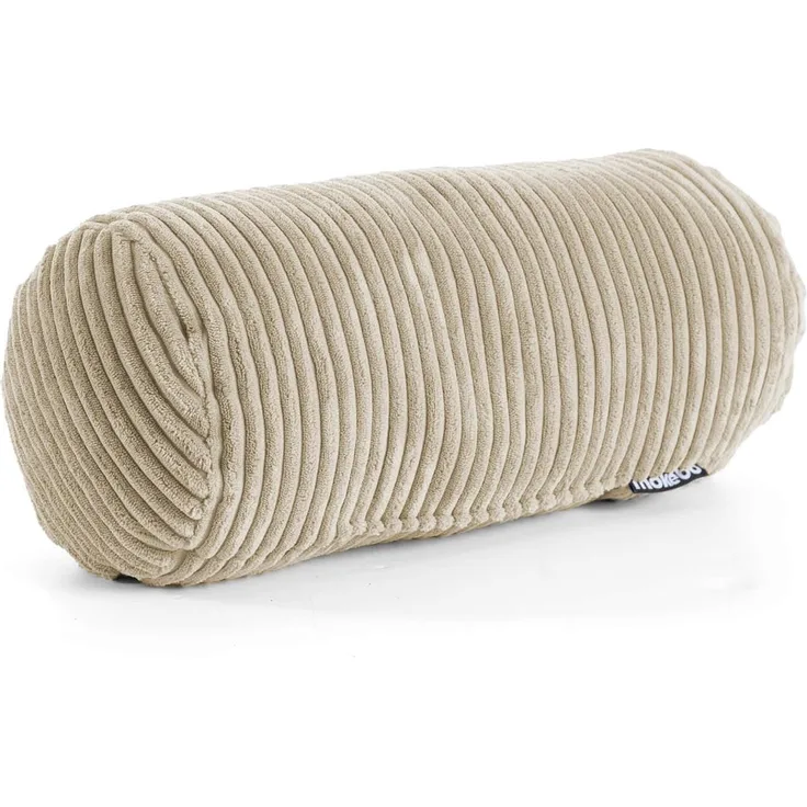 mokebo Nackenrolle Das Nickerchen, aus Cord Stoff, auch als gemütliches Nackenkissen, Kissenrolle o. Zierkissen in Beige