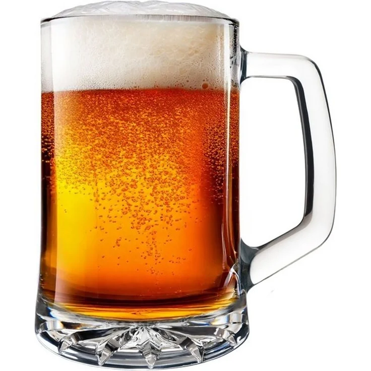 KONZEPT Bierkrug 0,5 Liter – Biergläser mit Henkel & verstärktem Boden, 4-tlg, spülmaschinenfest – Bild 4