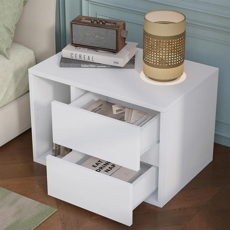 Nachttisch Vimogo Weiß 2er Set Vicco – Bild 4