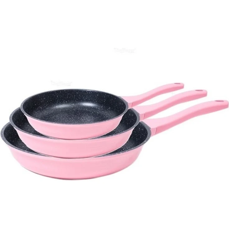 Bratpfanne Pfannen Set 3-tlg beschichtet Induktion Cheffinger rosa CF-FA03 – Bild 4