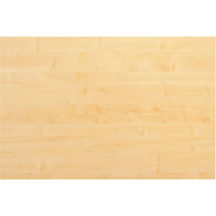 Tischplatte 120x80cm mit Systembohrung für Stützfuß, Ahorn