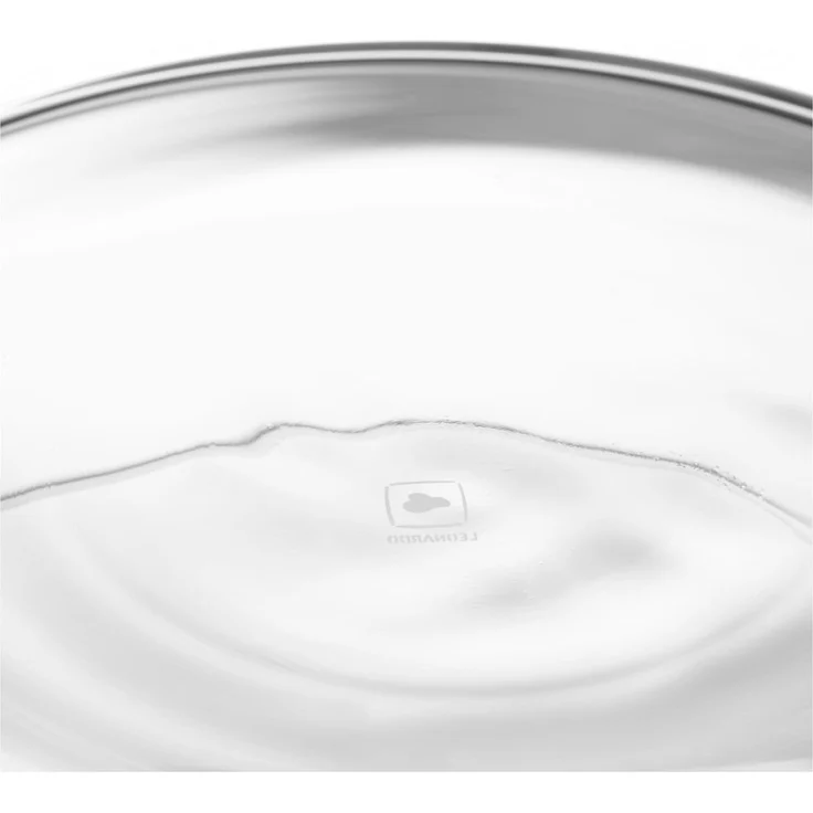 Leonardo Terra Deko Schale aus Glas mit Teaksockel, handgefertigte, runde Glasschale mit Fuß aus Teak-Holz, ?Unikat, Höhe: 11 cm, 084411 – Bild 4