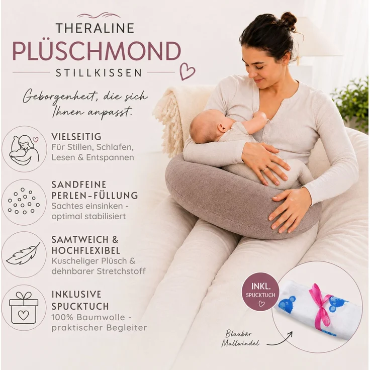 Kinderhaus Blaubaer Stillkissen Theraline Plüschmond Stillkissen TOP – Bild 3