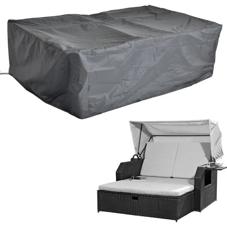 Mucola Gartenmöbel-Schutzhülle Schutzhülle Gartenmöbel Abdeckplane Gewebeplane Plane 144x146x90 CM (Stück, 1-St, Hülle), 100% Polyethylengewebe – Bild 4