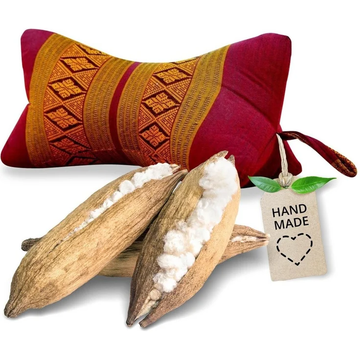 livasia Nackenstützkissen Knochenkissen, vegan und handgefertigt, Ø 15x32cm, Kapok – Bild 1