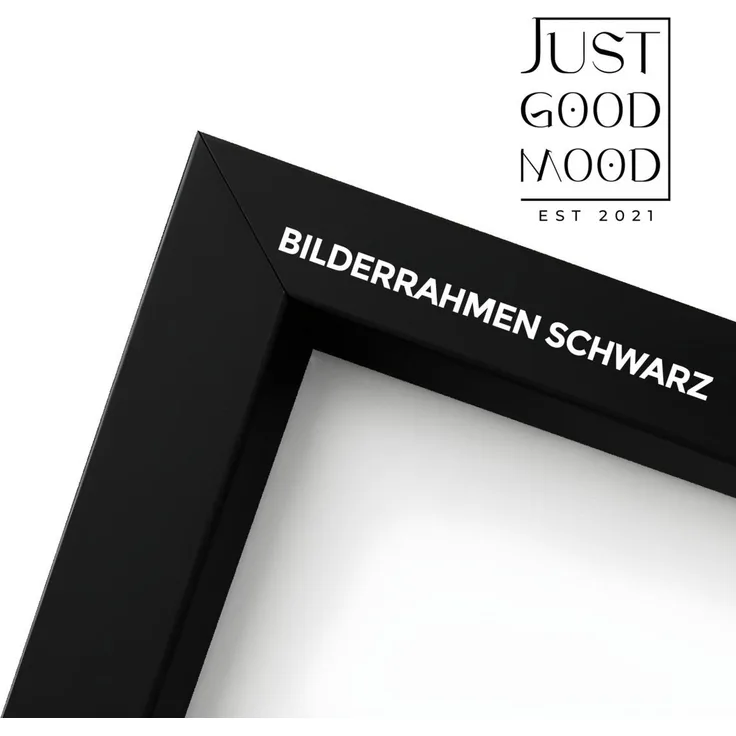 Bilderrahmen aus stabilem MDF-Holz mit Acrylglas – Weiß Schwarz Ahorn Eiche · mit gratis Nägeln - Schwarz / 15x20 cm