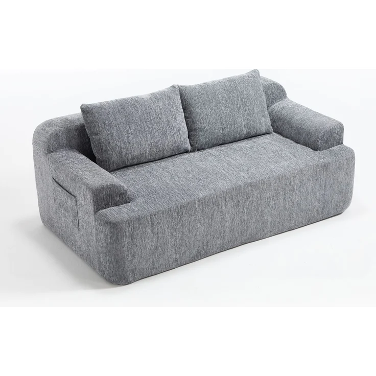 ZUBALIYA SchlafSofa mit Cordbezug, mit Schaumstoffpolsterung, ohne aufwendige Montage, für Wohnzimmer und Apartments – Bild 13