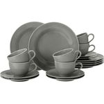 Seltmann Weiden Beat Color Glaze Kaffeeservice 18-teilig - Perlgrau