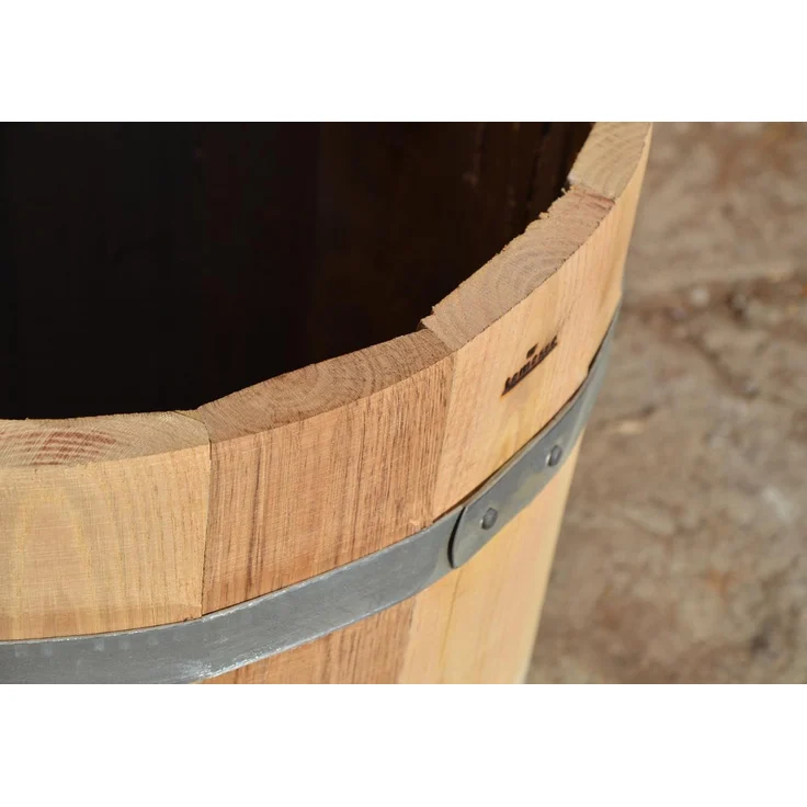 Temesso Pflanzkübel Kübel NATUR, Pflanzkübel aus Kastanienholz, 30 bis 60 cm Durchmesser – Bild 5