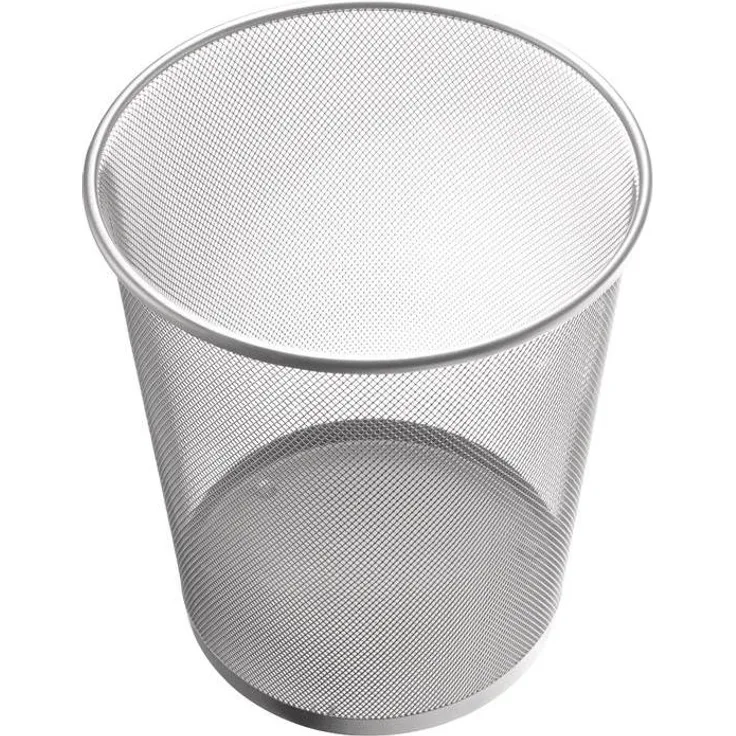 Papierkorb 23l H350xØ295mm m.Lochdekor STA silber HELIT ""