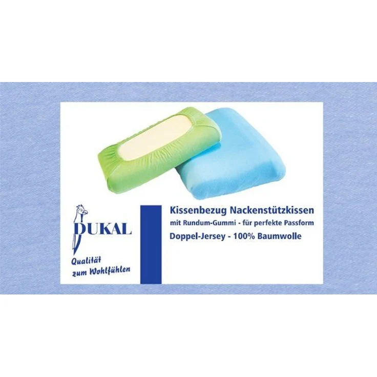 DUKAL Kissenbezüge Nackenstützkissen, aus hochwertigem DOPPEL-Jersey, (1 Stück), 30x50 - 35x50 cm, 100% Baumwolle, mit Spannumrandung, Made in Germany – Bild 1