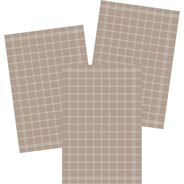 Kracht Geschirrtuch Scandic Karo, (3-tlg, 3-teilig), 3er Pack Geschirrtücher (3 Stück), ca. 50x70 cm, Halbleinen – Bild 3