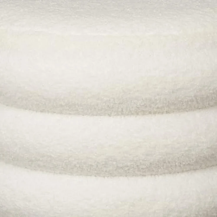 HOME DECO FACTORY, HD7623, Bouclette Freya Aufbewahrungs-Pouf, Natural Crush, Möbel, Sitz, Pouf und Bodenkissen, 37 x 43,5 x 37 cm, Sitzhöhe 43,5 cm, Weiß – Bild 7