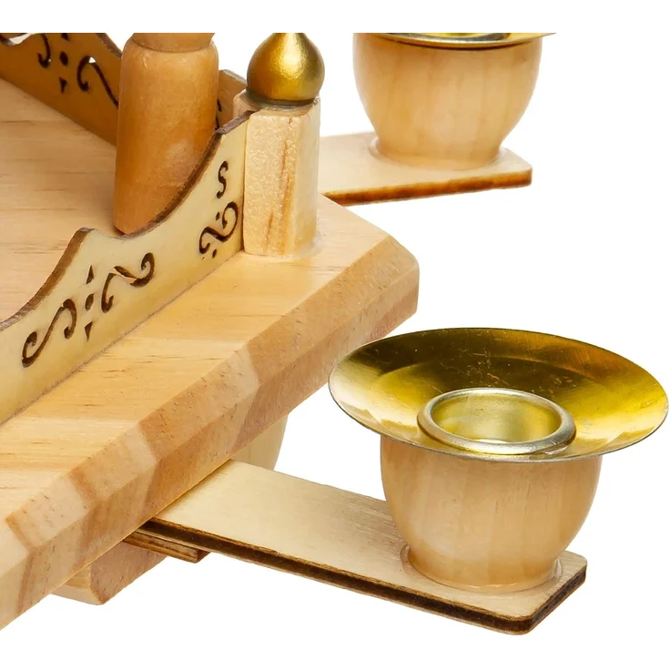 SIKORA Weihnachtspyramide aus Holz mit 4 Etagen XL Pyramide Weihnachten Deko H:55cm - P4 – Bild 5