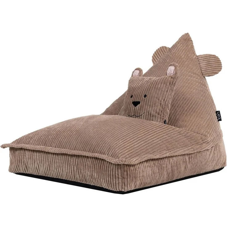Icon Bertie Bär Sitzsack Kinder, Braun, Flauschiger Cord Stoff, Sitzsack Cord mit Füllung, Bequemer Kinder Sessel, Kuschelsessel, Lese Sessel, Schlafzimmer, Kinderzimmer, Spielzimmer – Bild 5