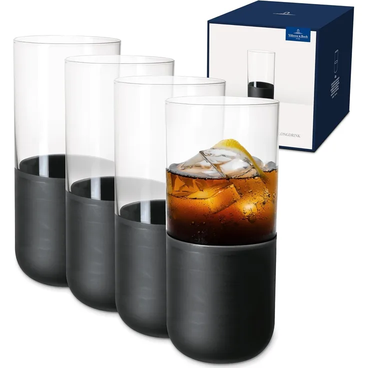 Villeroy & Boch Manufacture Rock Longdrinkbecher 4er-Set