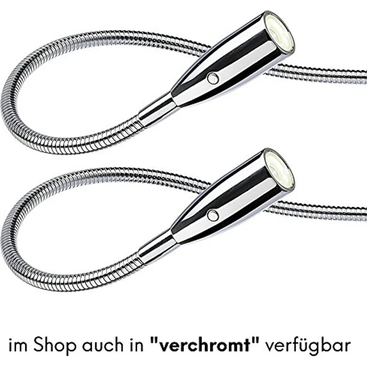 kalb Bettleuchte LED Leseleuchte Aufbauleuchte Nachttischlampe Bettlampe Leselampe, 2er Set, warmweiß – Bild 6