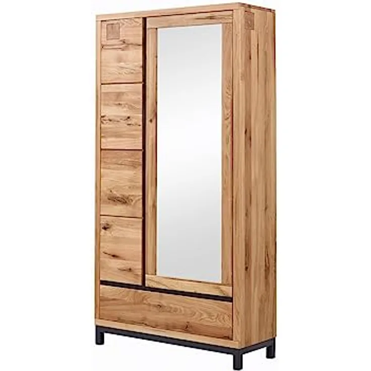 Garderobe Wildeiche 103x40x205 natur geölt VILLANDERS #130