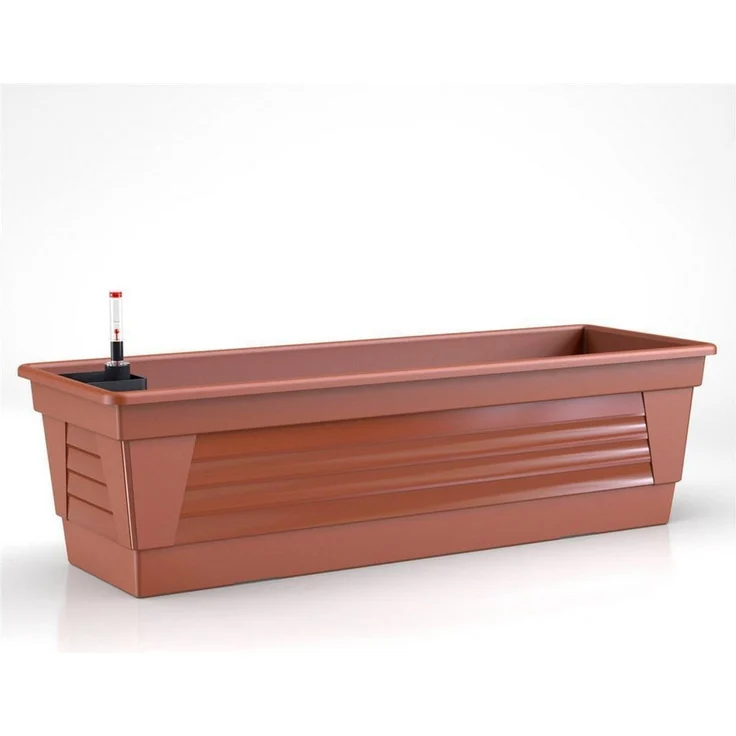 Plastard Blumenkasten, 3er-Set Pflanzkasten mit Hydroeinsatz & Wasserstandsanzeiger (3er-set, 3er-Set mit Hydroeinsatz & Wasserstandsanzeiger 60 cm, 80 cm 100 cm), Witterungs- und UV-Beständigkeit – Bild 1