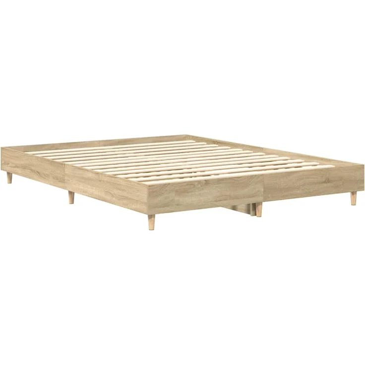 vidaXL Bettrahmen 2 pcs Sonoma 152x203 cm Holzwerkstoff 3402866 – Bild 2