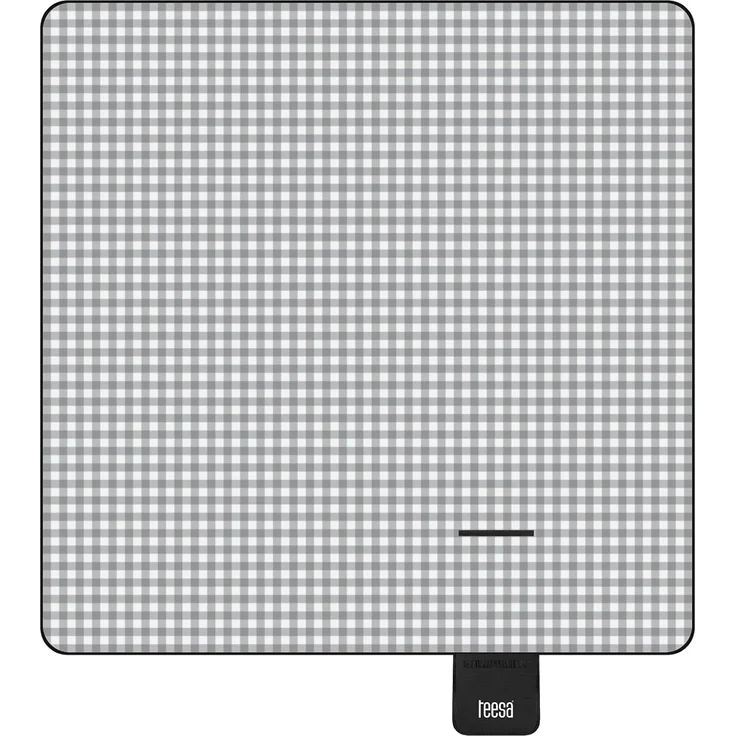 Teesa Decke Picknickmatte mit Isolierung 200x200 cm graues Gitter TSA8903-1 – Bild 4