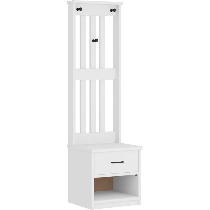 vidaXL Garderobenständer SANDNES Weiß 45x40x159,5 cm Massivholz Kiefer 4010483 – Bild 1
