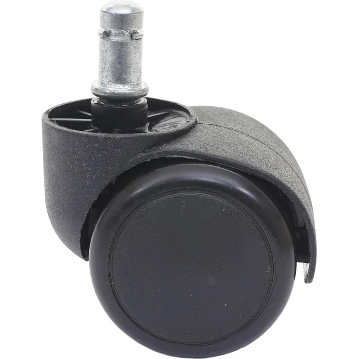 5er-Set Hartbodenrollen HWC-H86, Bürostuhl-Rollen Stuhlrollen, 150kg belastbar Ø 11mm ~ schwarz – Bild 4