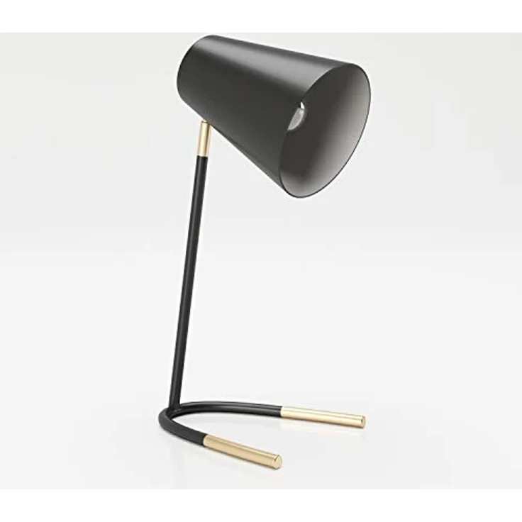 PLAYBOY - Tischlampe AMELIA" aus Metall, schwarz mit Gold Akzenten, Retro-Design" – Bild 2