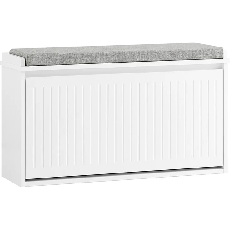 SoBuy FSR98-L-W Schuhbank, MDF, Lackiert, Weiß, 104 x 46 x 36 cm – Bild 1