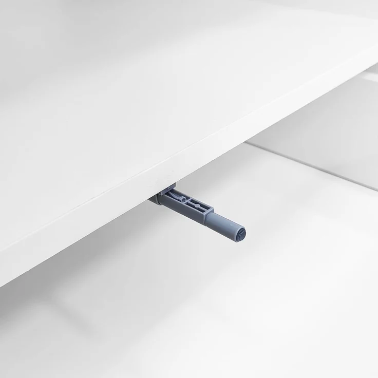 FurnitureR Eleganter Weißer Esszimmertisch, Wellenförmiges Design, Viel Stauraum, Hochwertiges MDF, Ideal für Moderne Wohnungen – Bild 8