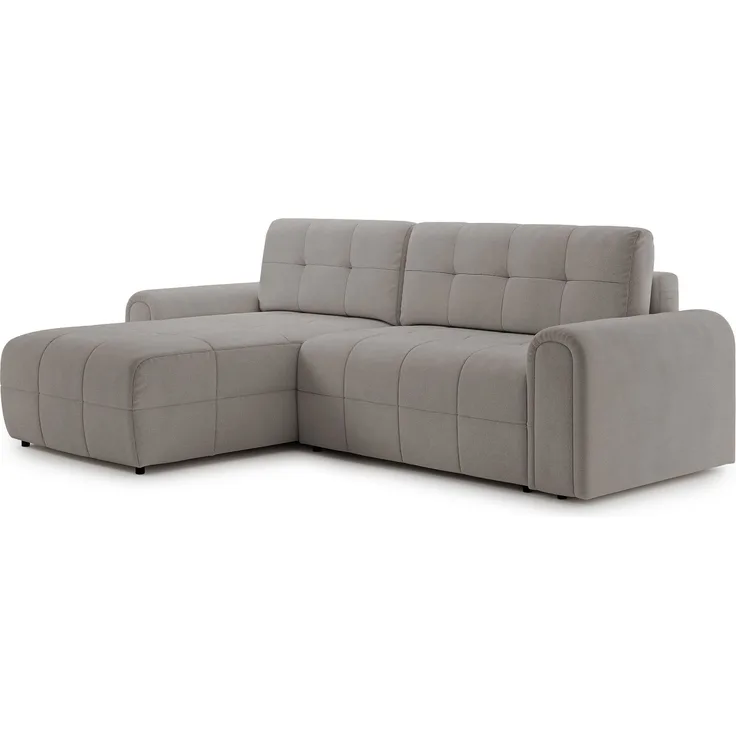 Selsey Simolla – Ecksofa mit Schlaffunktion und Bettkasten, links, Chenille, Greige