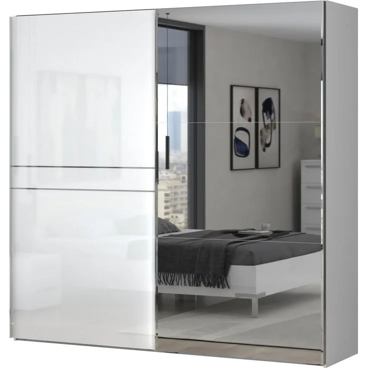 Places of Style Schwebetürenschrank Piano UV lackiert, hochglänzend, mit Soft-Close Funktion, Spiegelschrank