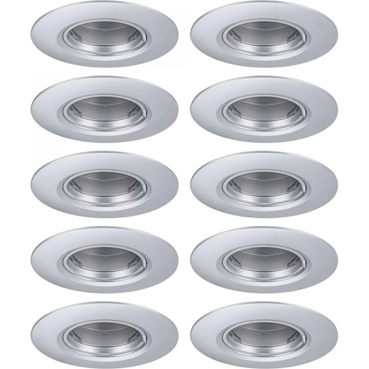 Paulmann 92119 Einbauleuchte rund 90mm 10er-Set Chrom starr – Bild 1