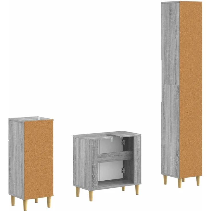 vidaXL 3-teiliges Badezimmer-Schranksystem ARNHEM Holzwerkstoff 3417852 – Bild 5