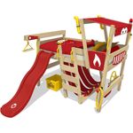 Wickey 'Crazy Smoky' Hochbett mit roter Rutsche, 90x200 cm