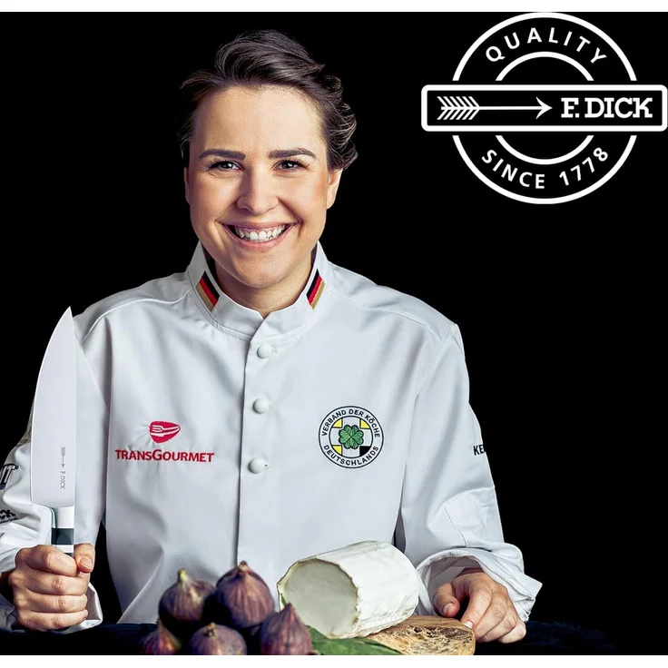 F. DICK Kräutermesser Dick Kräutermesser 1905 Küchenmesser Klinge 12 cm, X50CrMoV15 Stahl Messer – Bild 5